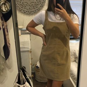 UO Tan corduroy dress
